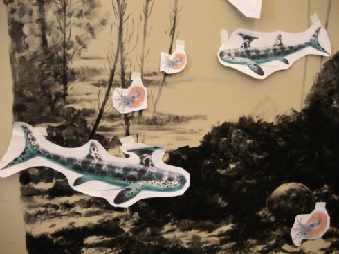 laying out the design- paper dolls