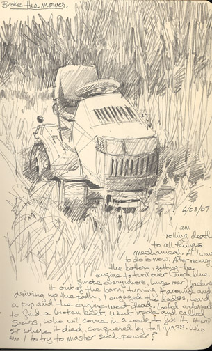 The Lawn Tractor Waits for Help