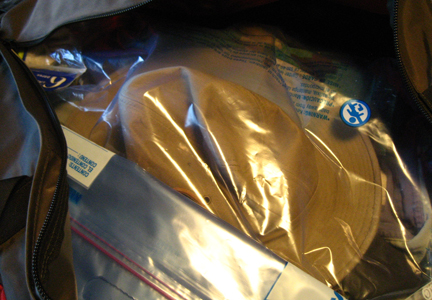 Everything goes into ziplock bags- we'll be hiking in from the river to the field camp. I'm thinking of the obligatory downpour that's bound to greet us.