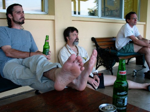 Important research conducted over beer at the BCI bar.