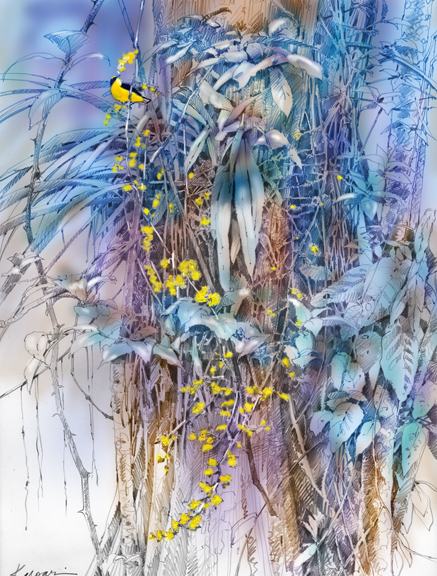 This is the color map I did in Photoshop to guide me through the real deal.