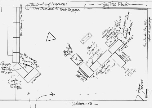 Floor plan for Drawing the Motmot: An Artist's View of Tropical Nature, Sam Noble Oklahoma Museum of Natural History.