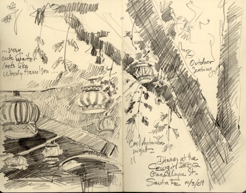 Dinner at the Cowgirl outside on the patio. 