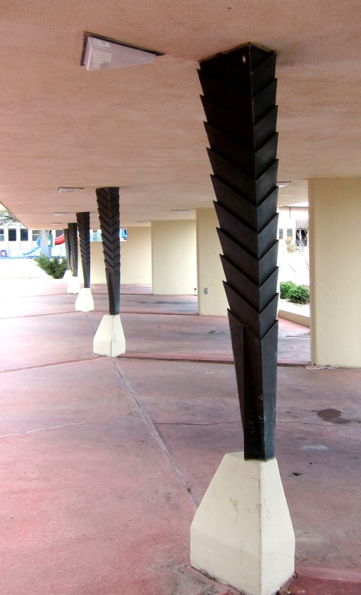 Our Frank Lloyd Wright car park.