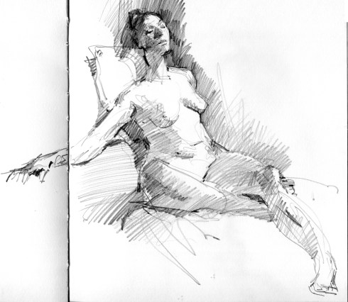 Got to draw a nice nude today after a bit of a break. 