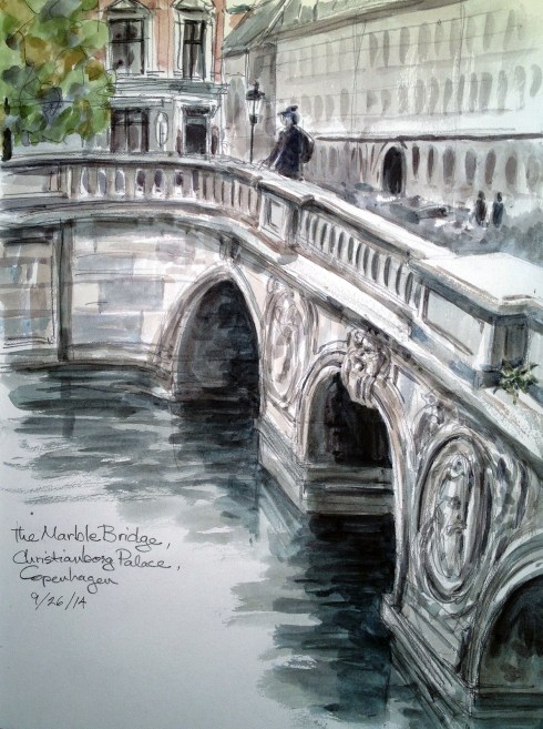 The Marble Bridge, Christiansborg Palace, Copenhagen, where the King's coaches have rolled into town since 1744.