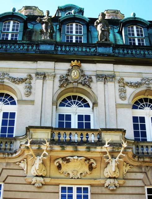 This is the Hermitage- seen from the back door, which I think is more interesting. The front entry is quite grand. Inside it's been restored completely and is open for tours, but so far, not when I've visited.