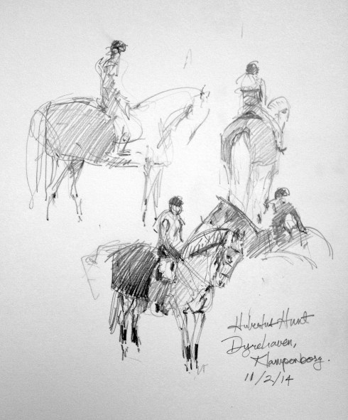 Only got a couple of sketches amid the action and the elbow-to-elbow spectators.